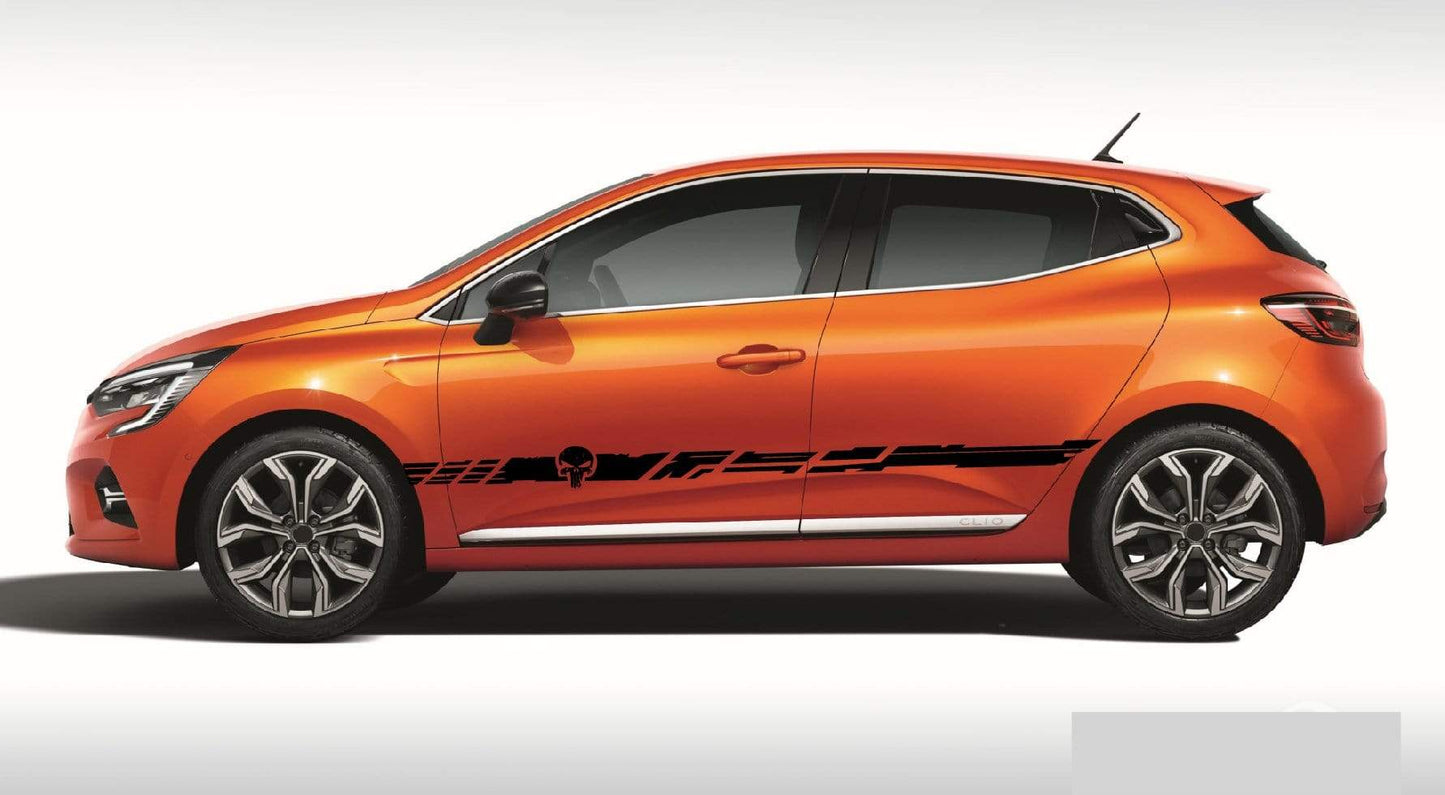 Skull Graphic Gift renault stickers Racing Stripes for Renault Clio renault clio car stickers