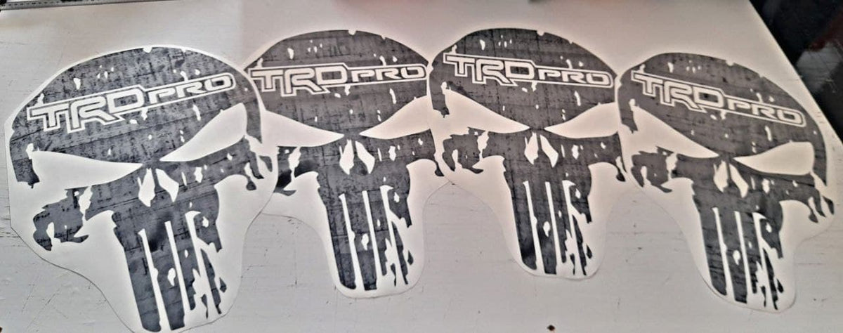 Skull Vinyl Decal For Toyota Tacoma, TRD vinyl stickers