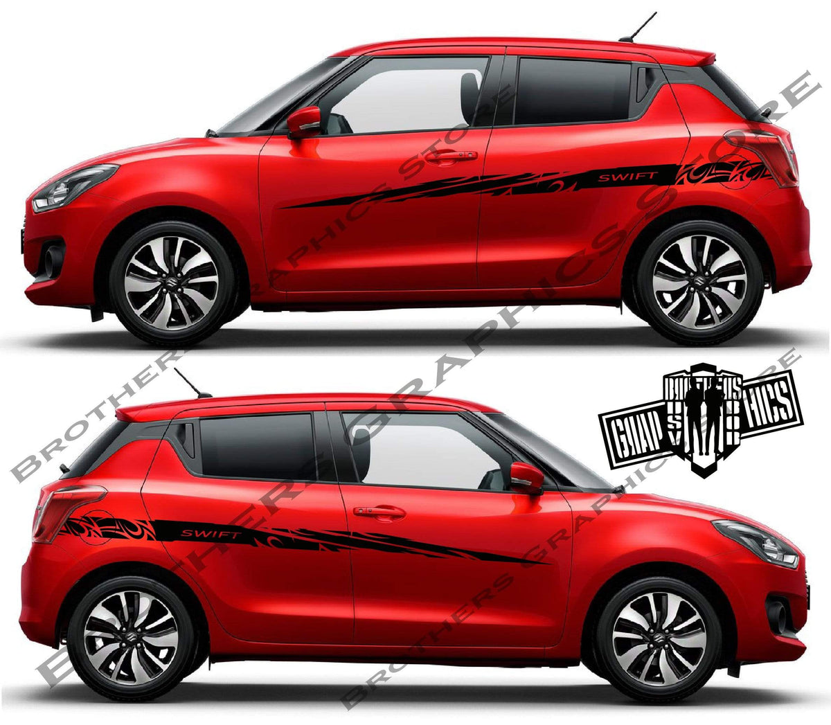 Suzuki Swift - Red Block Striping  Suzuki swift, Suzuki, Car projects