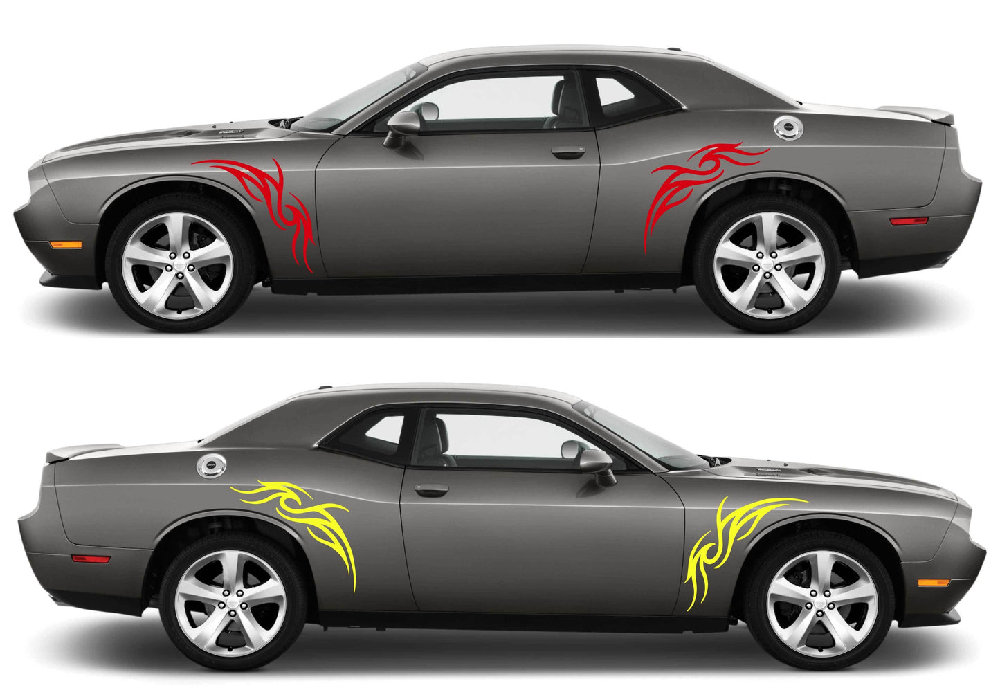 Vinyl Graphics Sport Sticker Decal Side Door Stripes Compatible with Dodge Challenger SRT