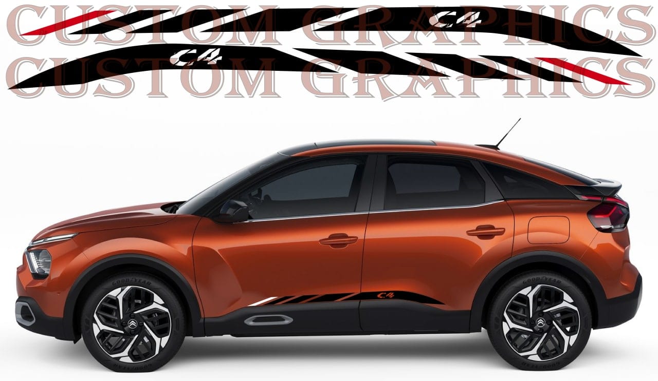 Vinyl Graphics Stickers Compatible With Citroen C4 Decals Vinyl Style Design