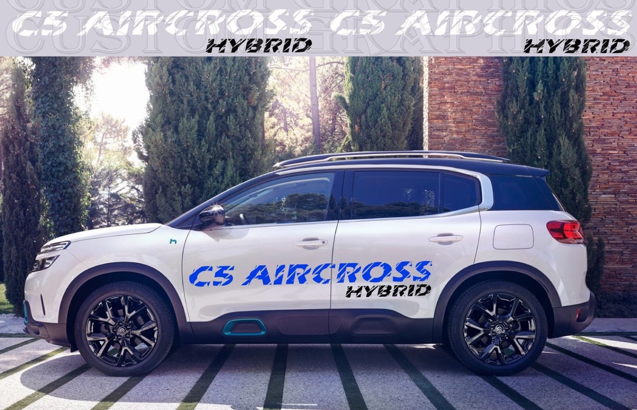 Vinyl Graphics Stickers Compatible With CITROEN C5 AIRCROSS Hybrid Decals Vinyl NEW Design