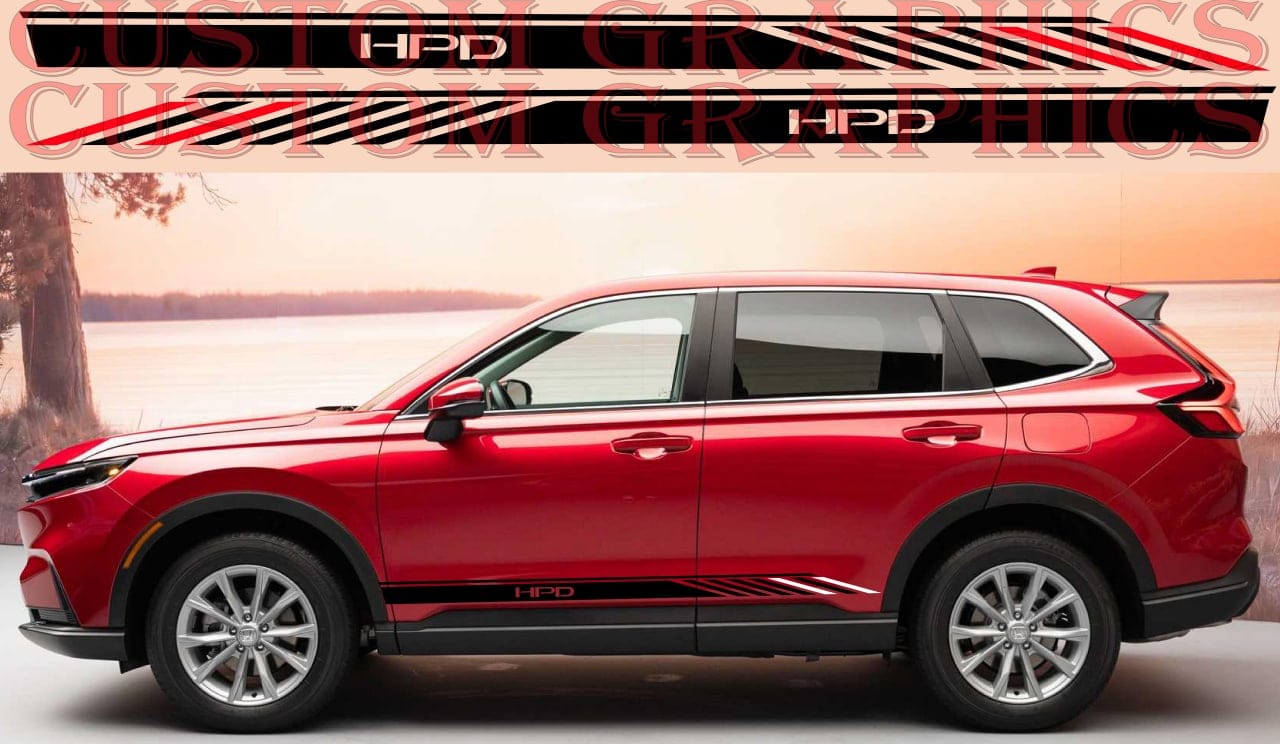 Vinyl Graphics Stickers Compatible With HONDA CR-V 2 Color Style Design Man Gifts