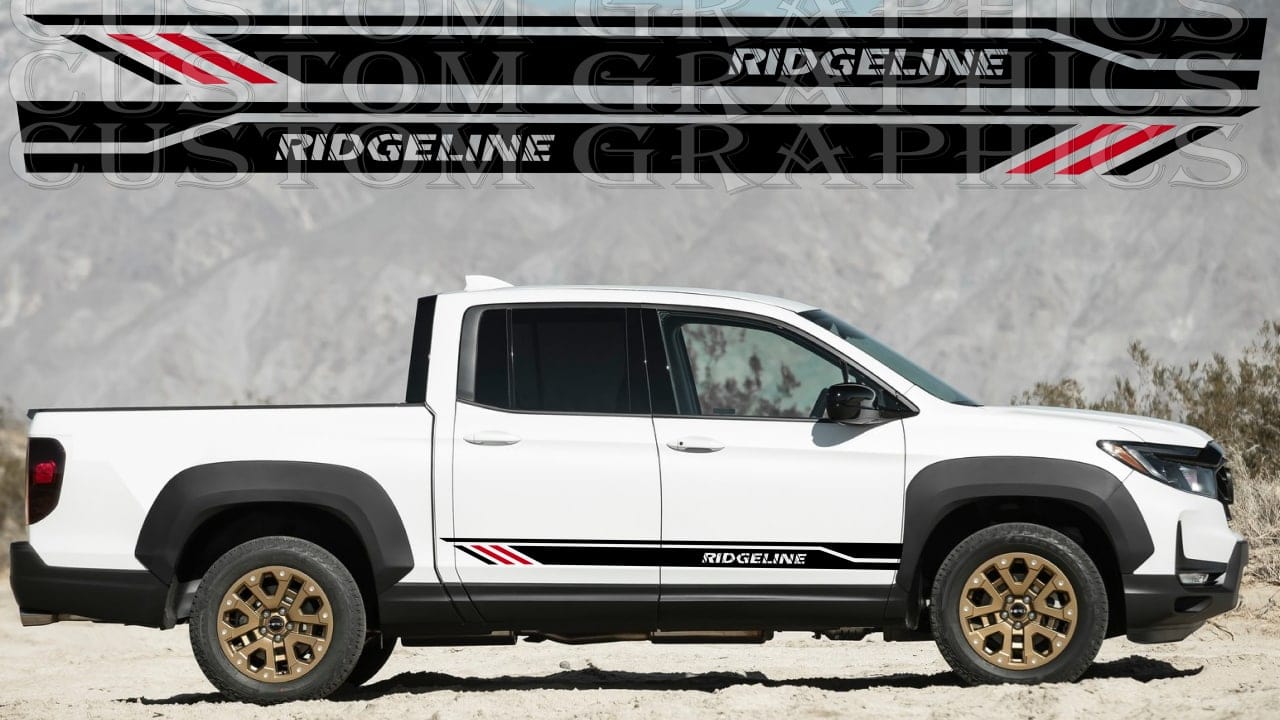 Vinyl Graphics Stickers Compatible With Honda Ridgeline 2 Color Unique Graphics Vinyl Decal