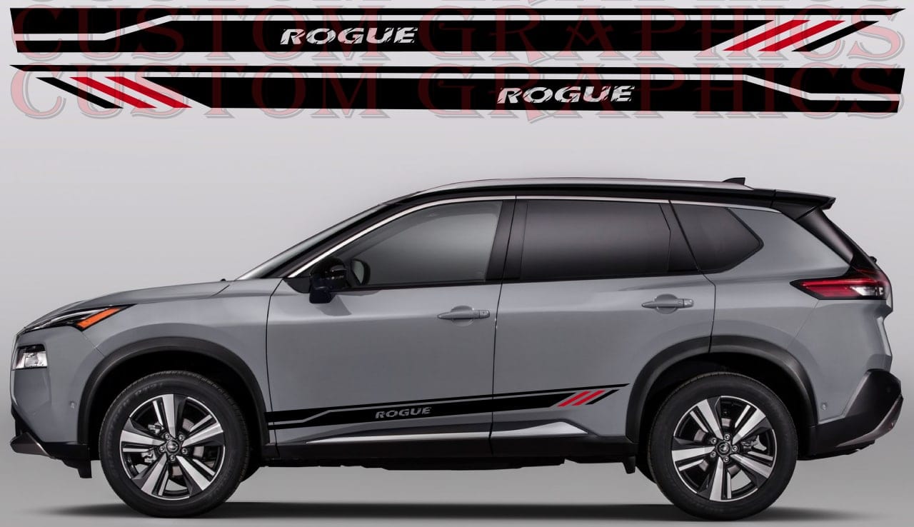 Vinyl Graphics Stickers Compatible with Nissan Rogue Side door Decal Vinyl Elegant Design
