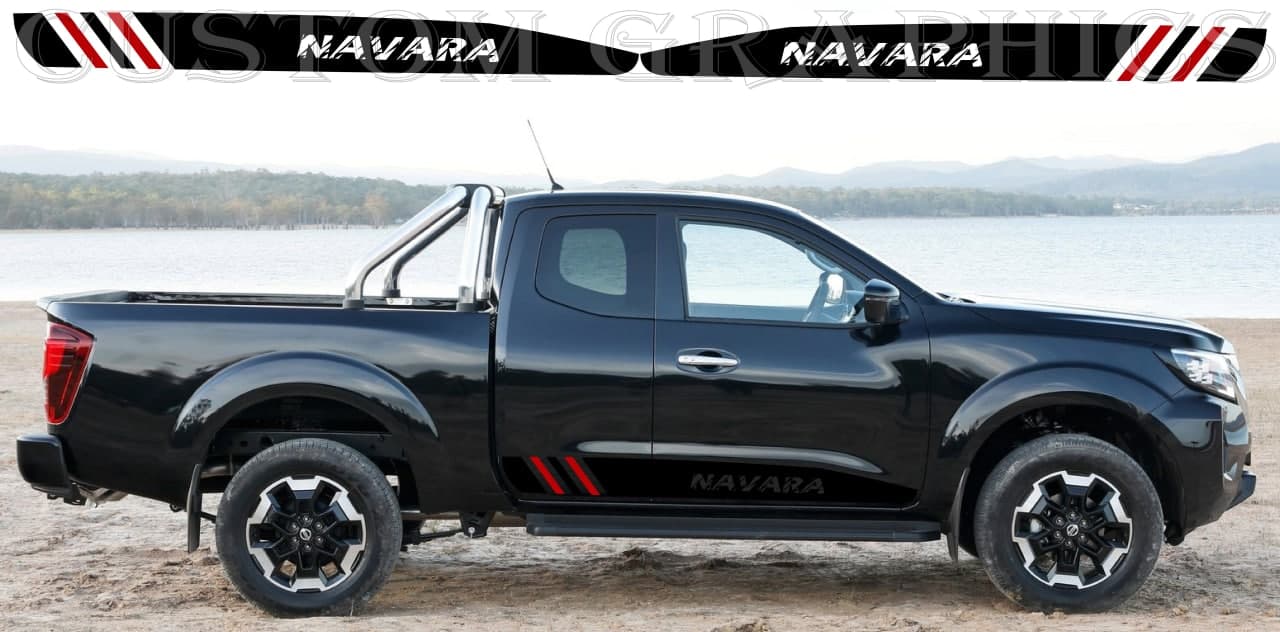 Vinyl Graphics Style Unique Design Vinyl Stripes Compatible With Nissan Navara 2002-2022