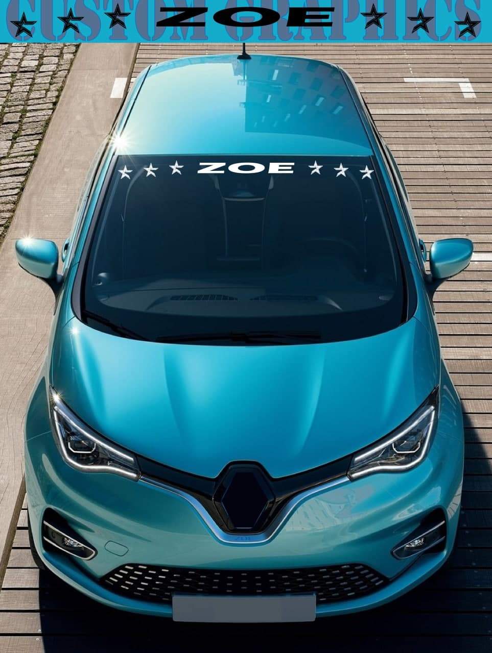 Vinyl Graphics Tailgate Tribal Design Stickers Decals Stripes Compatible with Renault Zoe