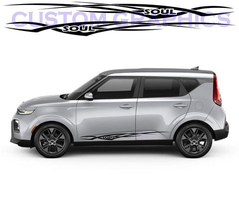 Vinyl Graphics Tribal Design Decal Sticker Vinyl Side Racing Stripes Compatible with Kia Soul