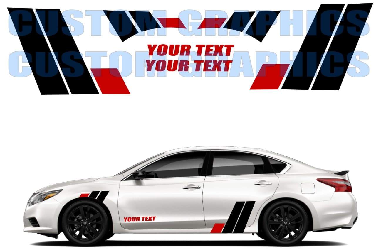 Vinyl Graphics Unique Block graphic universal sticker decal Kit for Car Any Vehicle | UNIVERSAL STICKERS