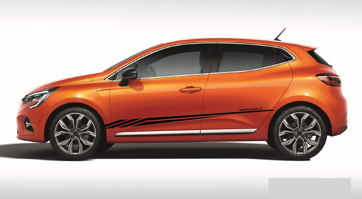 Cadeau graphique unique autocollants renault Racing Stripes pour Renault Clio autocollants voiture renault clio