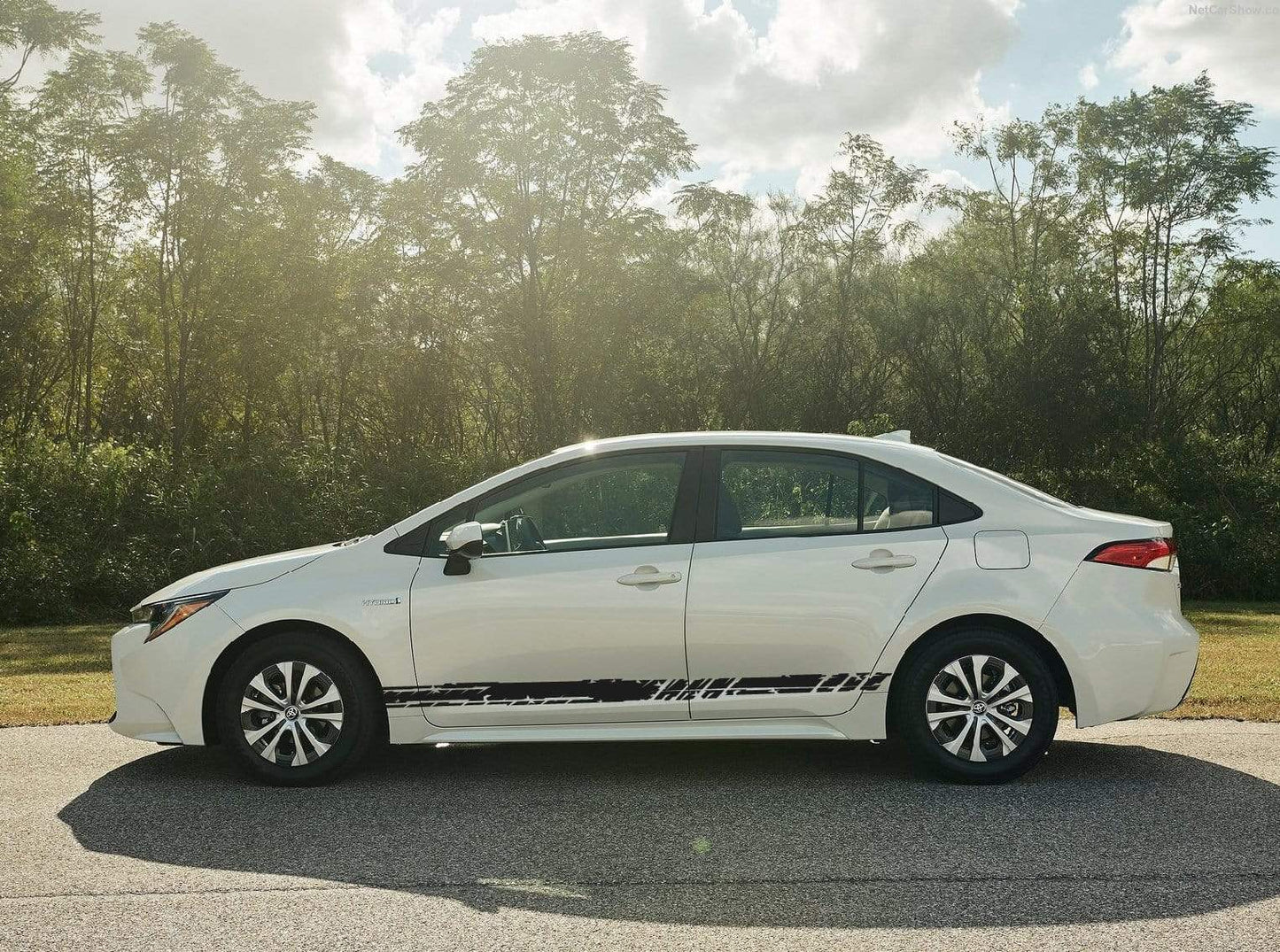 Vinyl Graphics Unique Line Graphic Gift Toyota Corolla Racing Stripes for Corolla car stickers decals