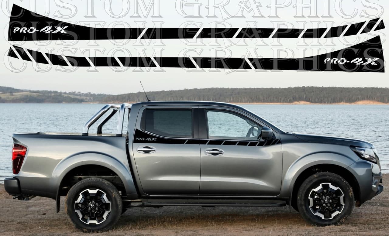 Vinyl Graphics Up Line Design Vinyl Stripes Compatible With Nissan Navara 2002-2022
