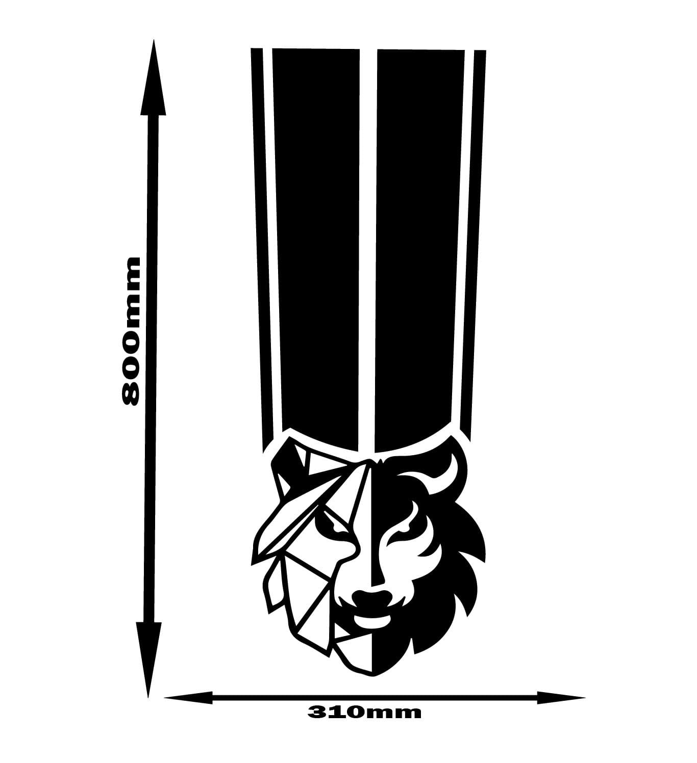 Vinyle design WOLF | Autocollants universels pour capot | Autocollants graphiques pour capot