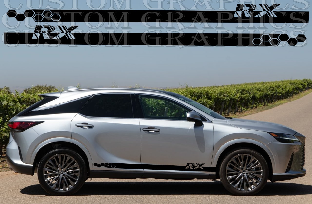Racing Stripes Stickers Compatible With Lexus RX Brothers Graphics Collection