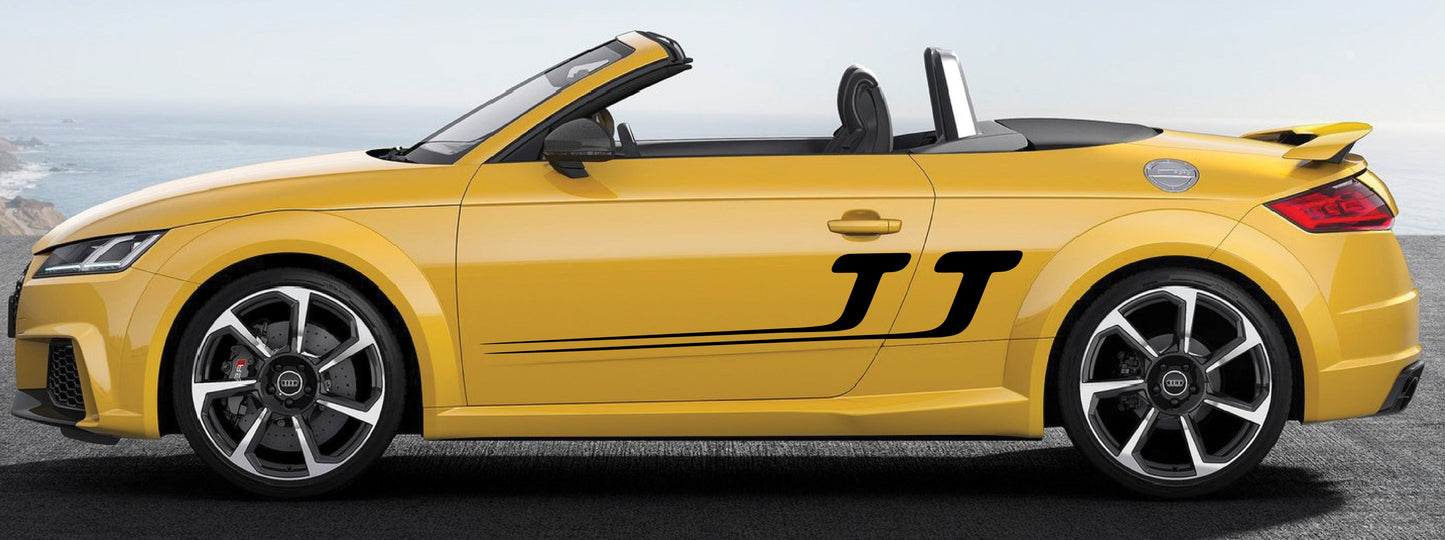 Premium Stickers Compatible with Audi TT all size design Name Design Body Kit