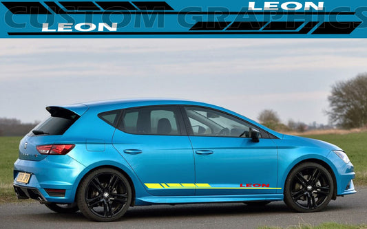 Premium Vinyl Stickers Block Stripes Compatible With Seat Leon