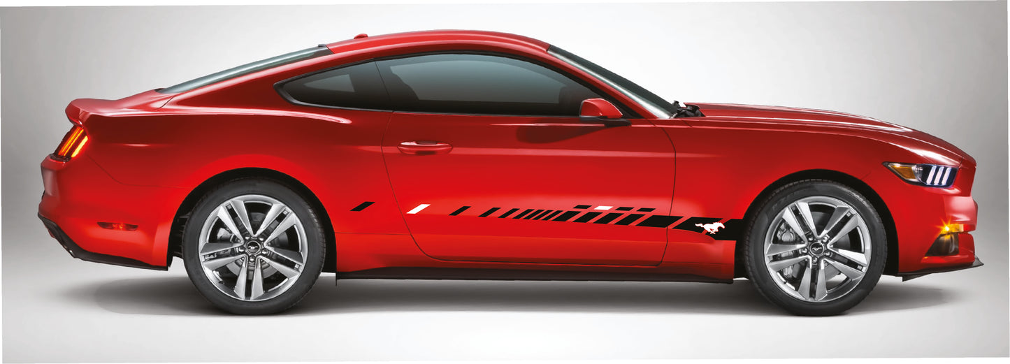 Autocollant compatible avec la finition Ford Mustang Design Racing Line 