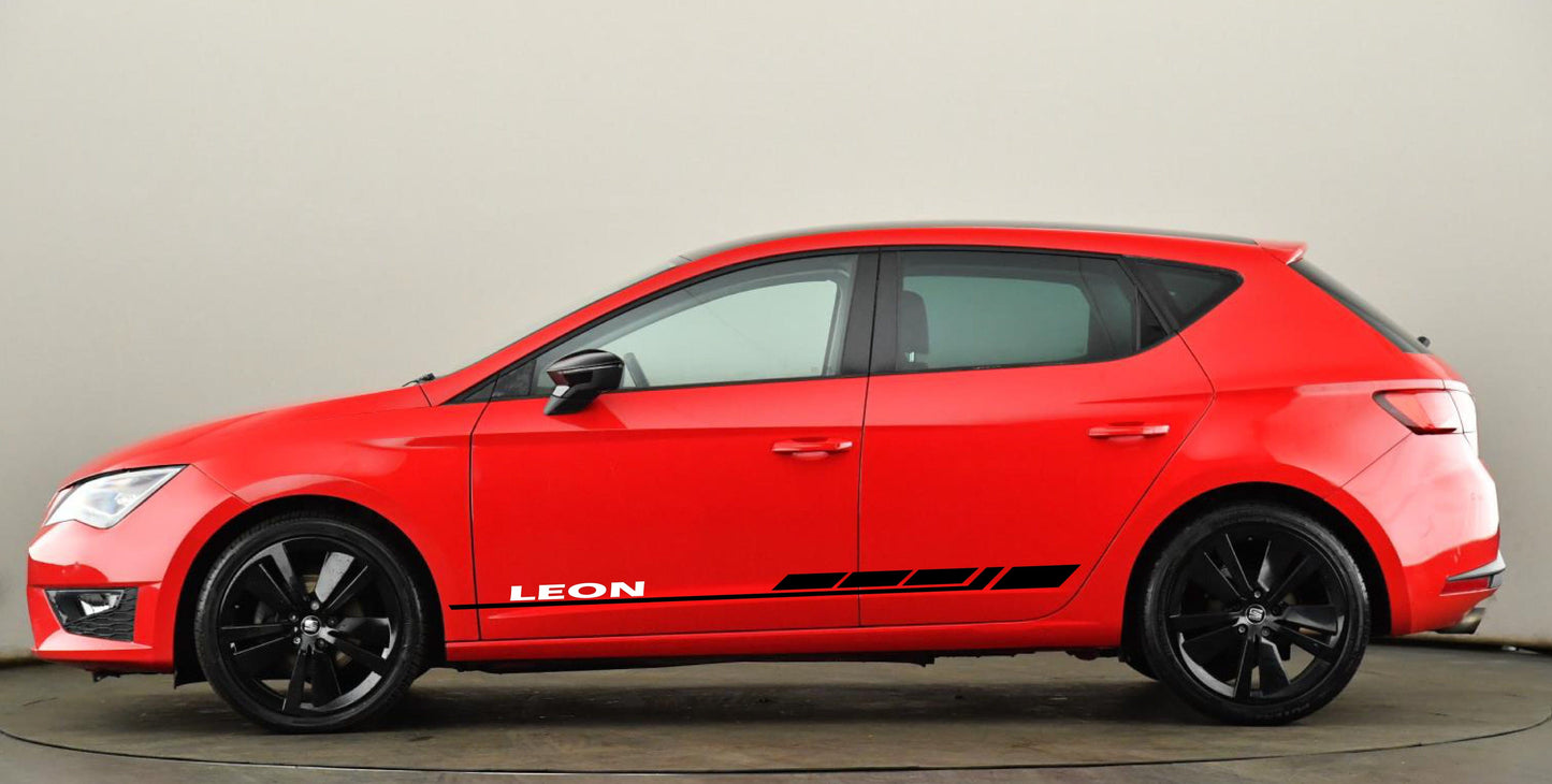Premium Vinyl Stickers Block Stripes Compatible With Seat Leon