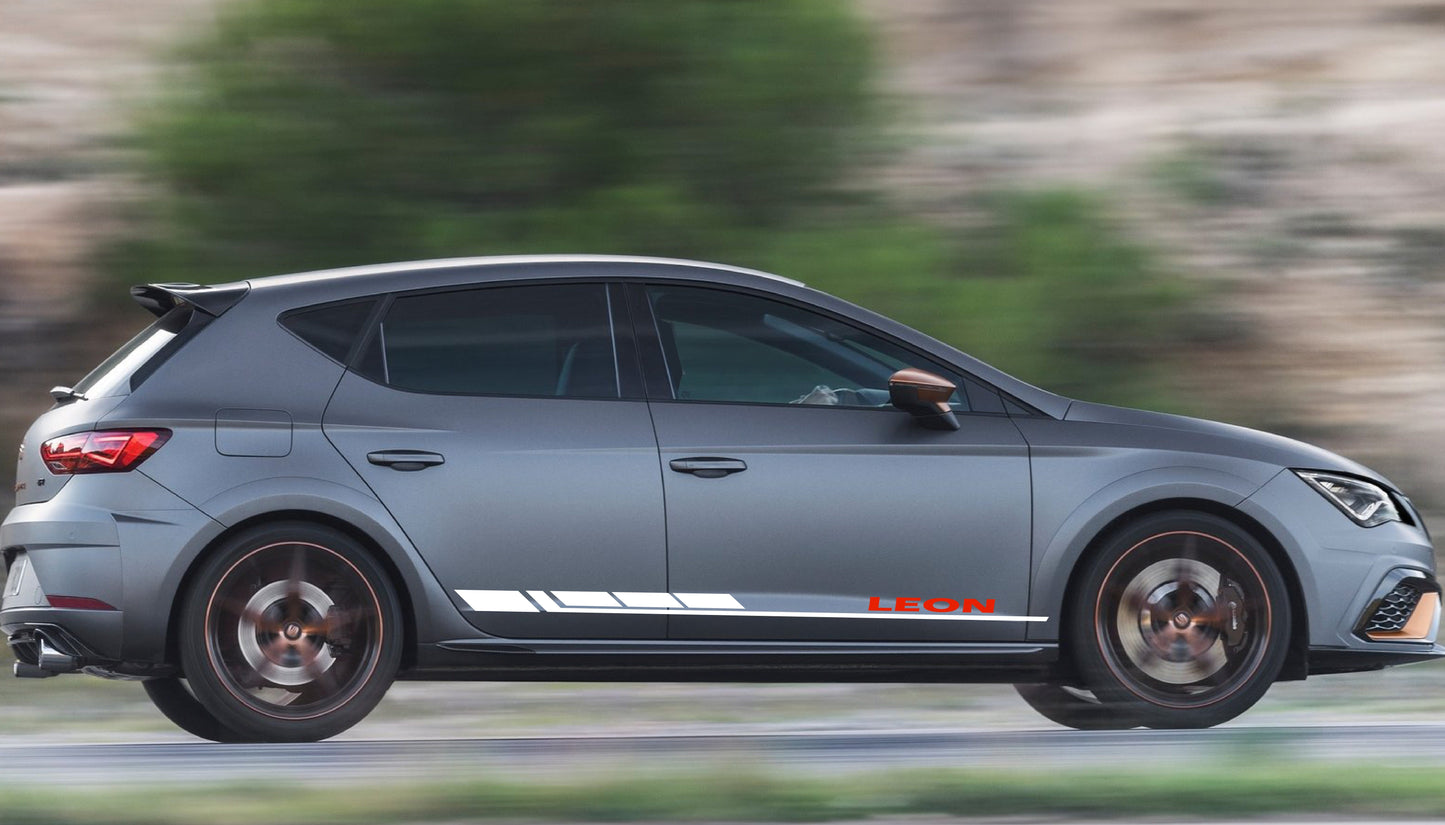 Premium Vinyl Stickers Block Stripes Compatible With Seat Leon