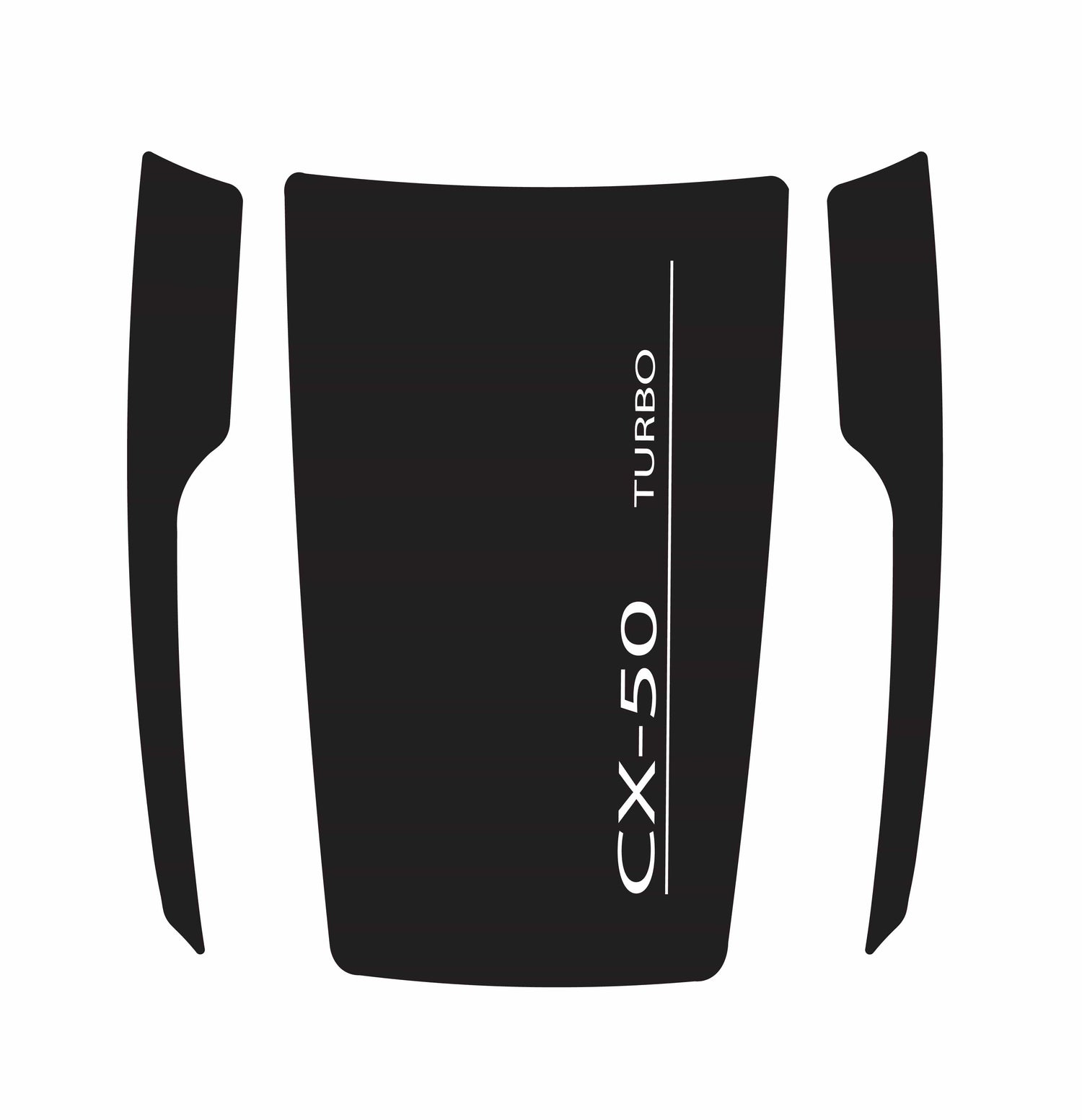 Premium Hood Sticker Compatible with Mazda CX-50 Vinyl Stripes Decals Turbo Design