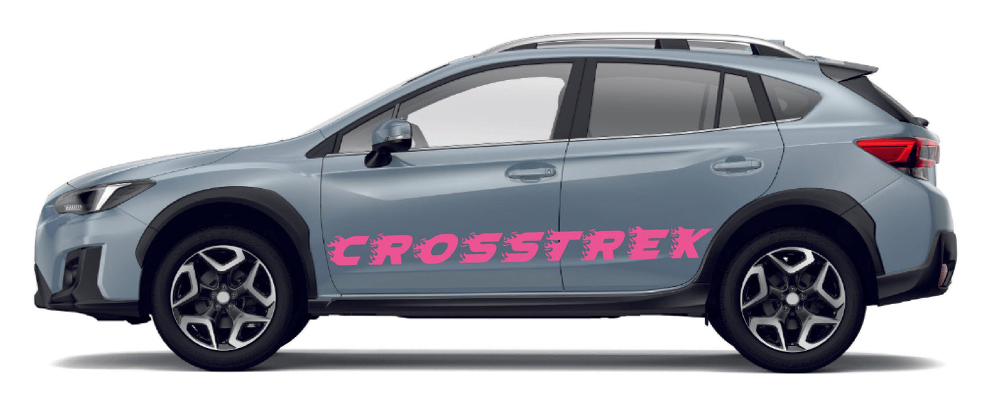 Premium Vinyl Sticker Compatible with Subaru Crosstrek Subaru XV Flame Design