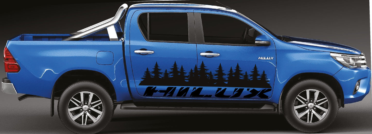 Autocollants de conception de nom de forêt compatibles avec Hilux