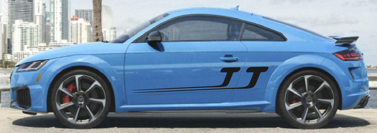Premium Stickers Compatible with Audi TT all size design Name Design Body Kit