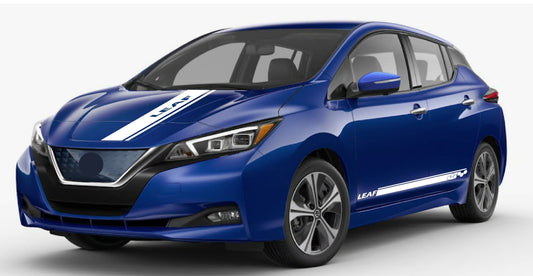 Autocollant en vinyle de qualité supérieure compatible avec le capot et les portes de Nissan Leaf Complect Honey Line Design 