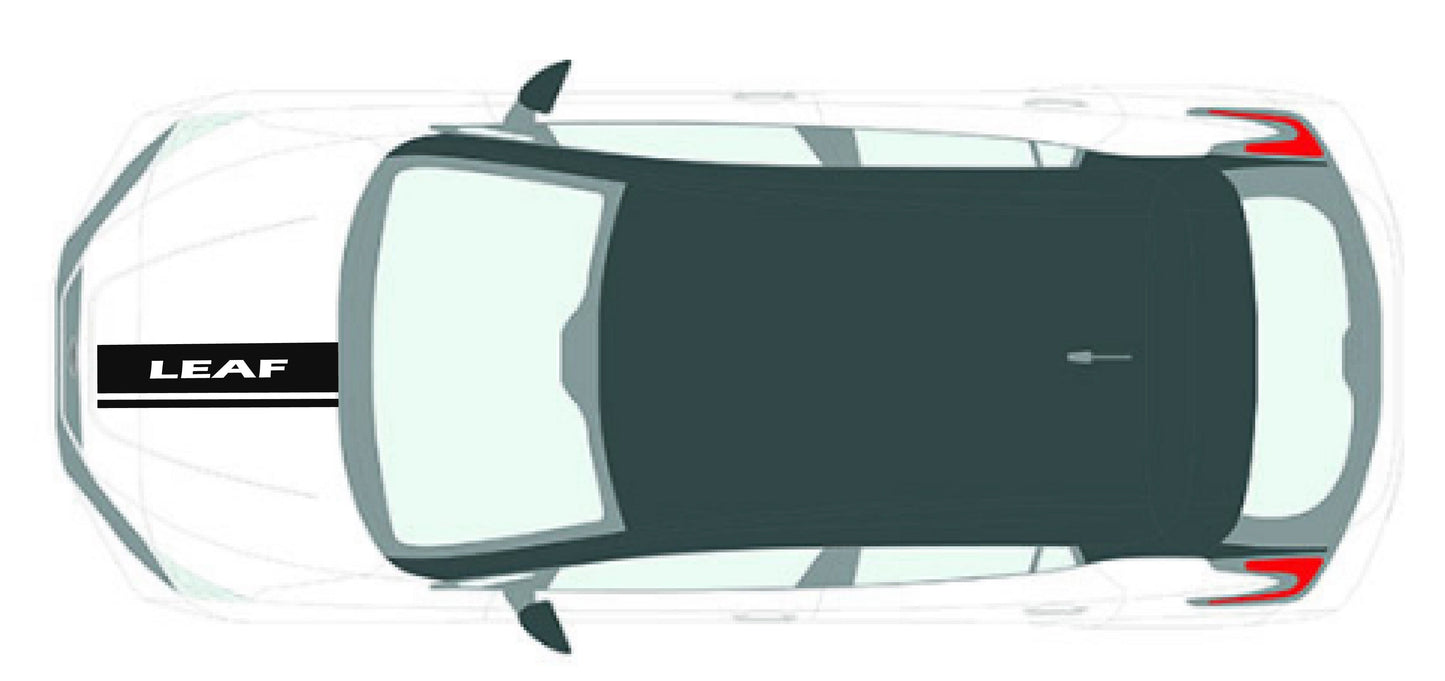 Autocollant en vinyle de qualité supérieure compatible avec le capot et les portes de Nissan Leaf Complect Honey Line Design 