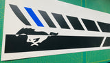 Premium Vinyl Sticker Compatible with Ford Mustang Unique Racing Line Design Vinyl car stickers Automotive decals Custom car stickers Car styling decals Graphic car stickers