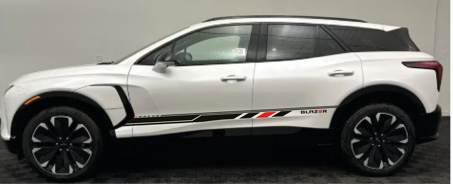 Autocollants de style premium compatibles avec la conception de la figurine Chevrolet Blazer EV