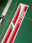 Premium Stickers Compatible with Fiat Spider 124 Italian Flag Design BFF