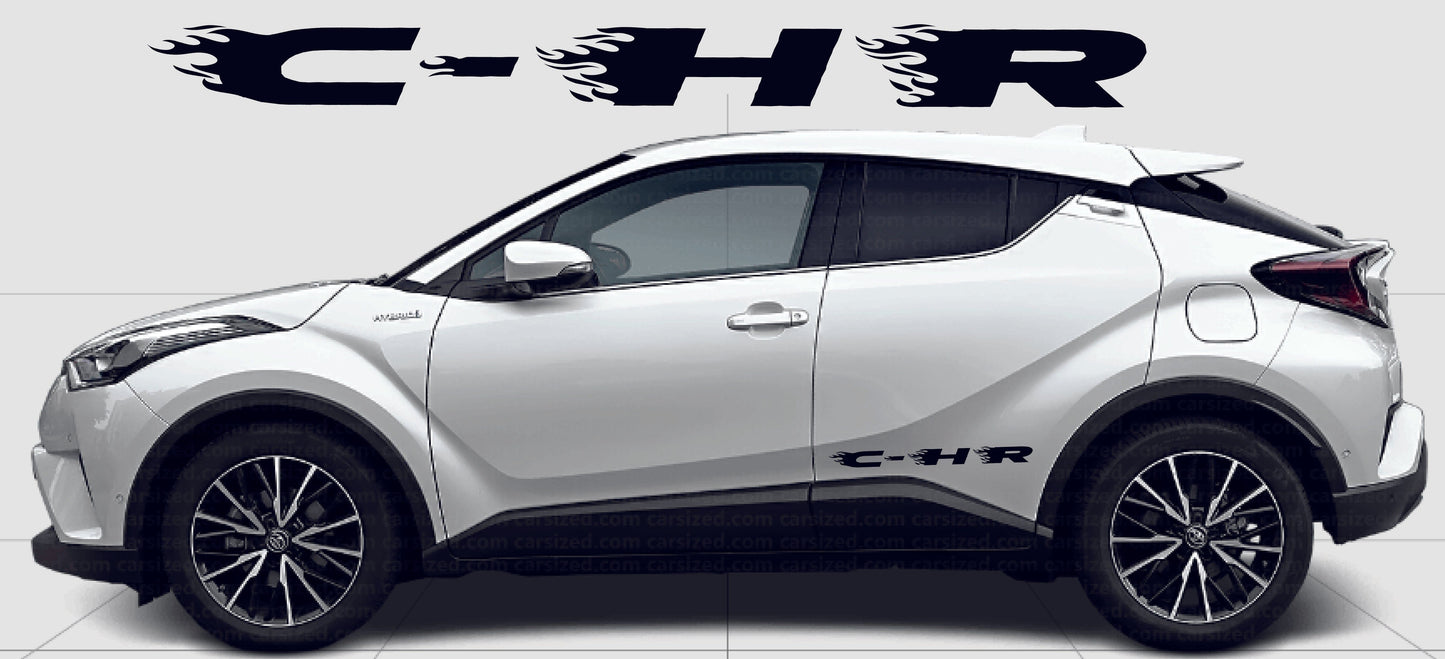 Premium Quality Vinyl Sticker Compatible With Toyota C-HR All Model Size BFF Sticker Street Auto