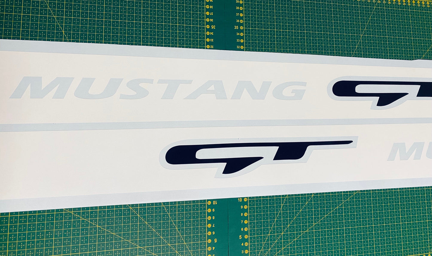 Nouveaux autocollants de ligne de course personnalisés au design personnalisé, bandes latérales en vinyle pour Ford Mustang