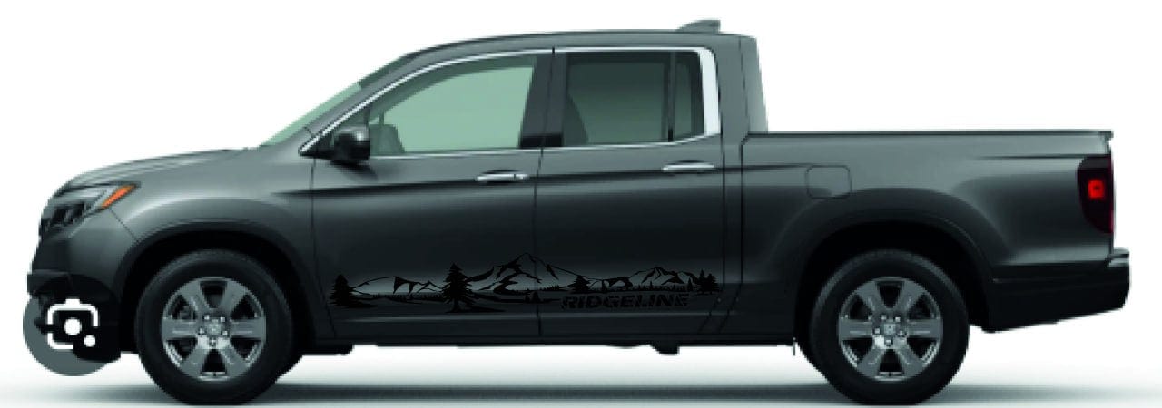 Autocollants compatibles avec Honda Ridgeline Mountain Line Design Vinyl Decal