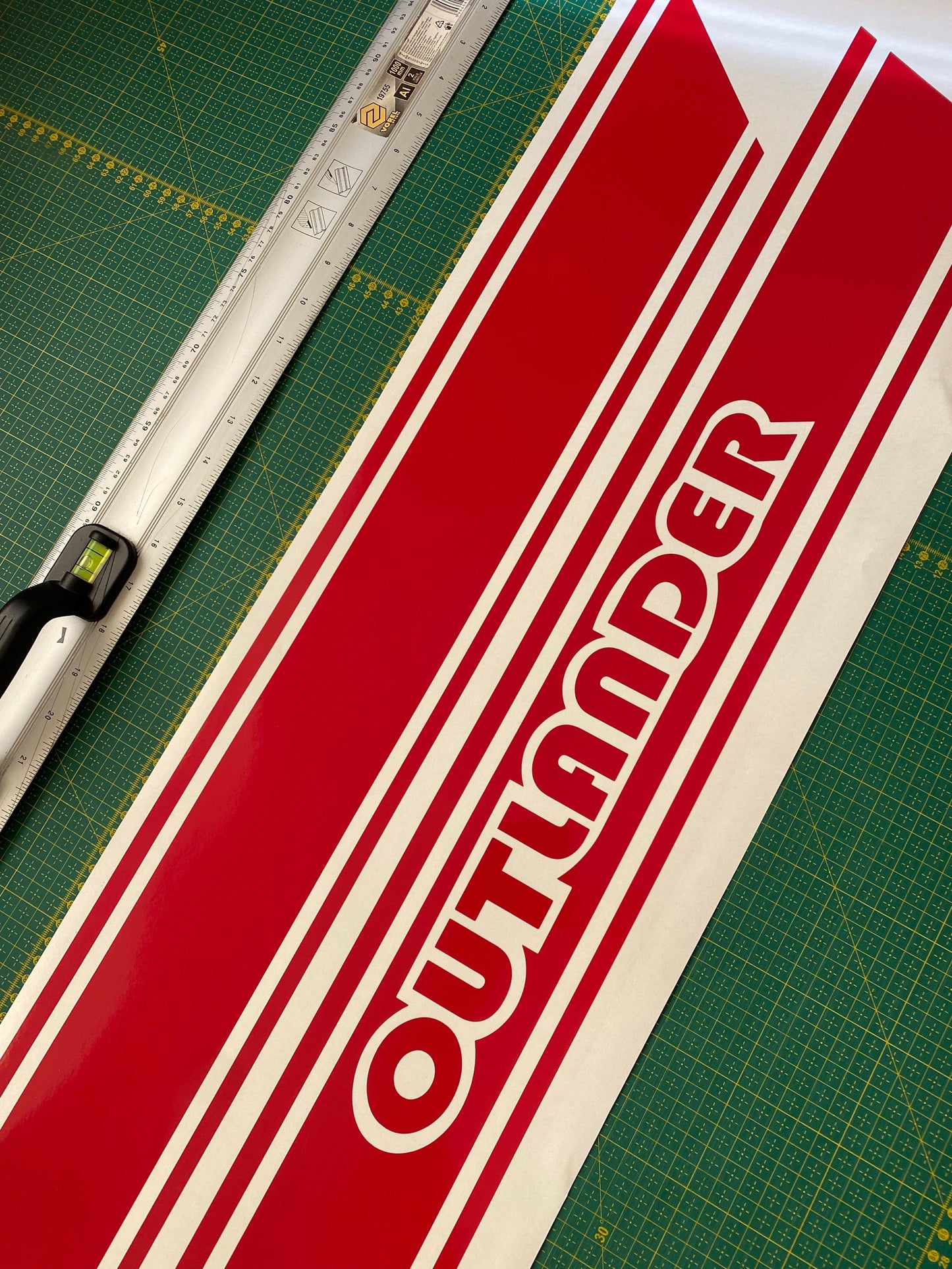 Paire d'autocollants Racing Stripes pour Mitsubishi Outlander