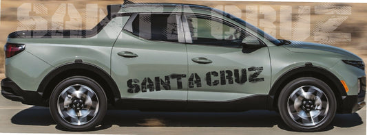 Premium Vinyl Sticker Compatible with for HYUNDAI Santa Cruz Name Design