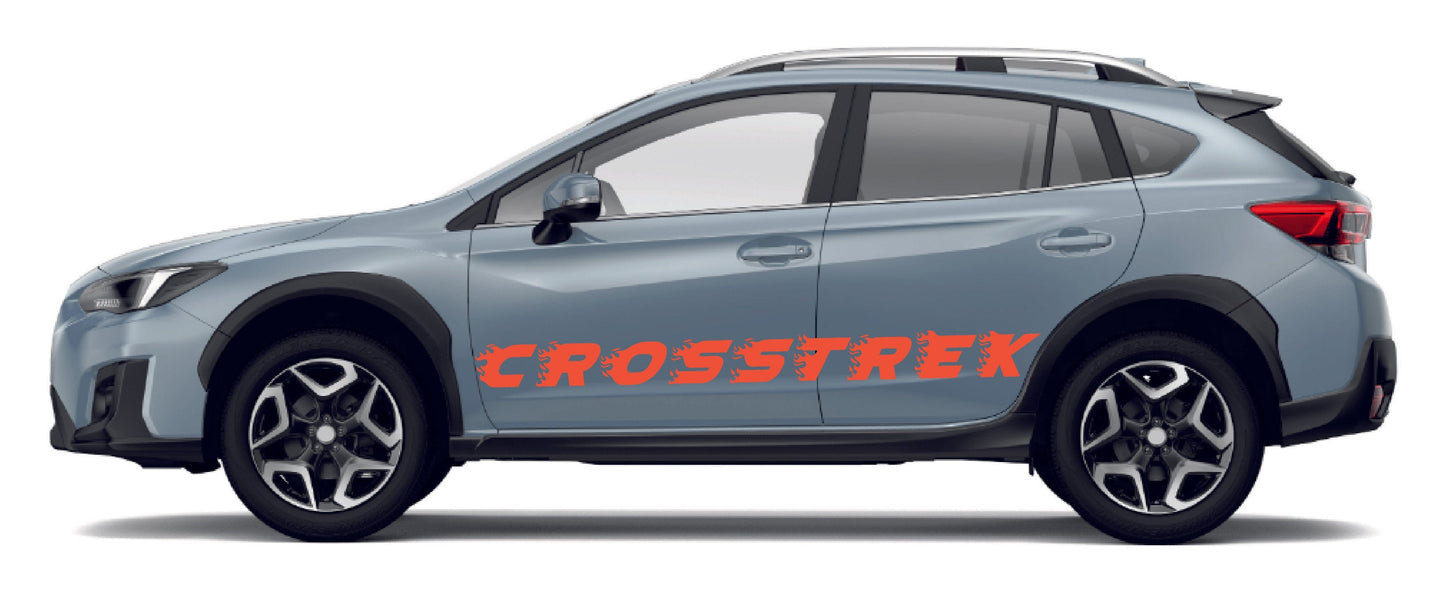Premium Vinyl Sticker Compatible with Subaru Crosstrek Subaru XV Flame Design