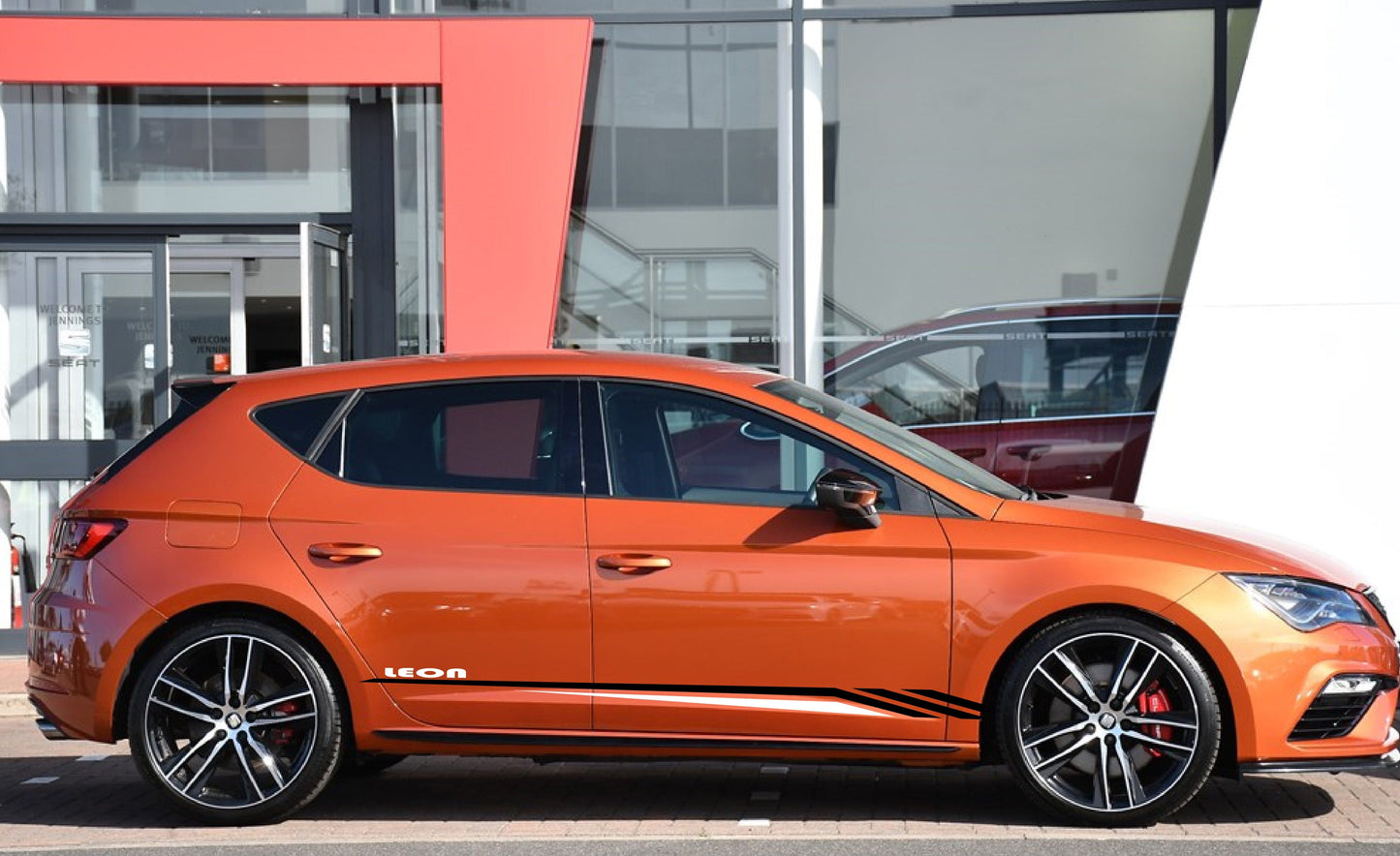 Autocollants en vinyle de qualité supérieure Style Stripes compatibles avec Seat Leon