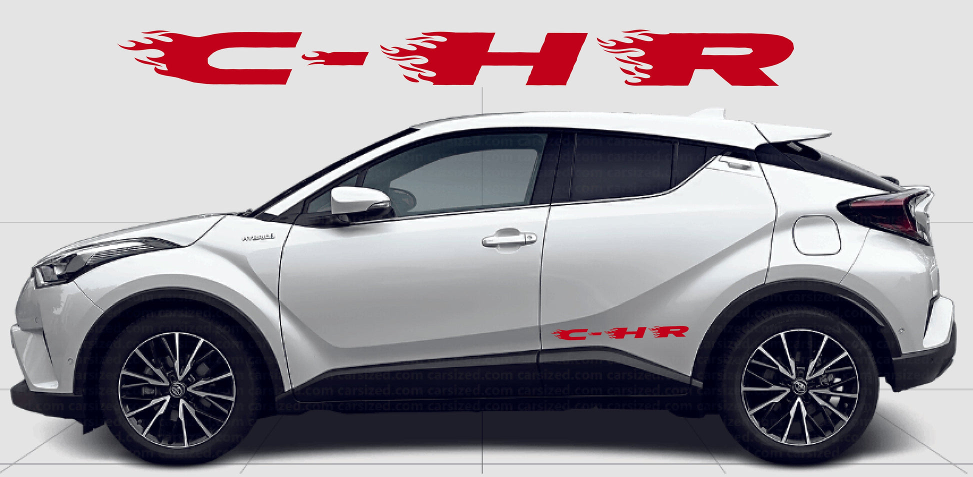 Premium Quality Vinyl Sticker Compatible With Toyota C-HR All Model Size BFF Sticker Street Auto