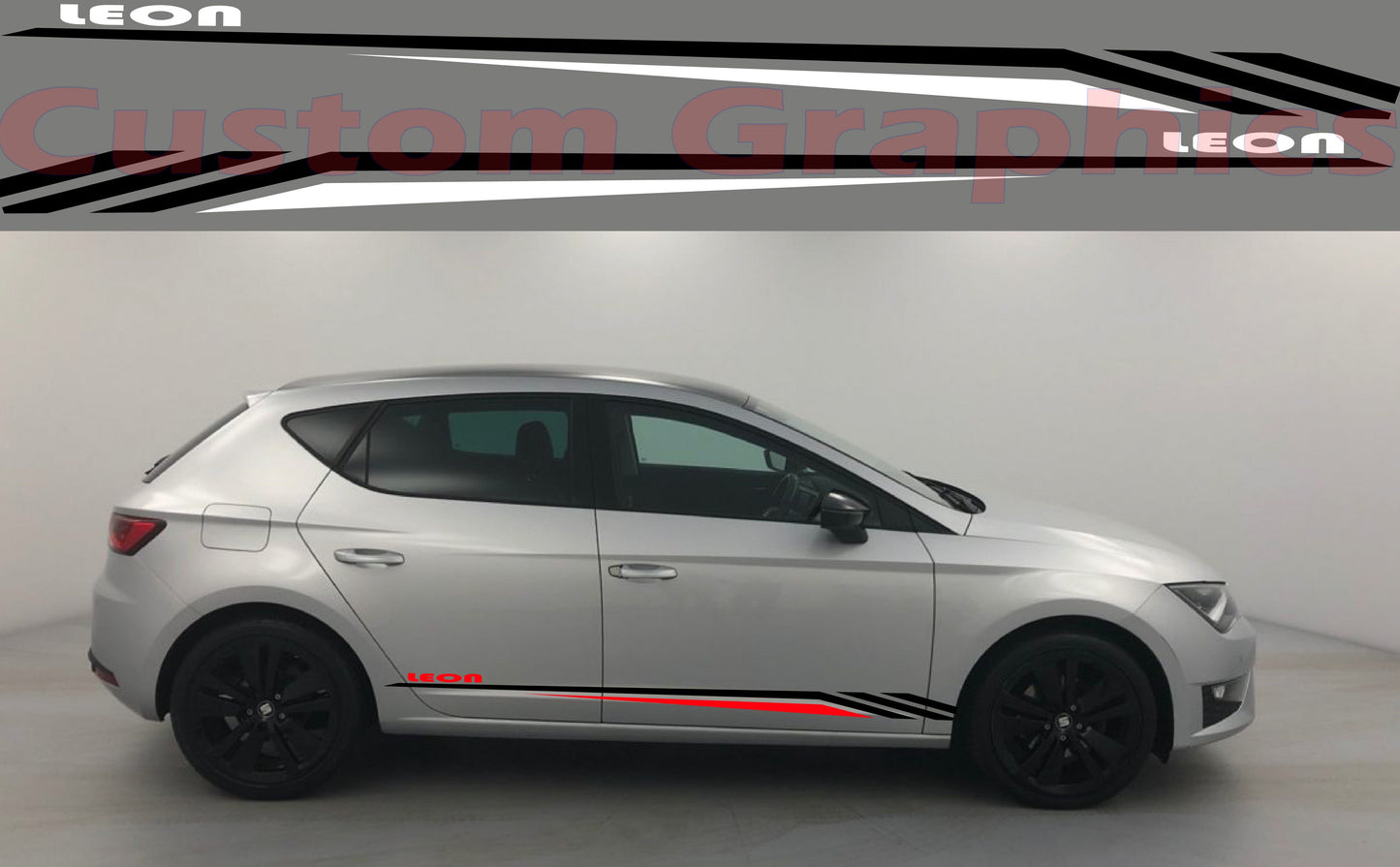 Autocollants en vinyle de qualité supérieure Style Stripes compatibles avec Seat Leon