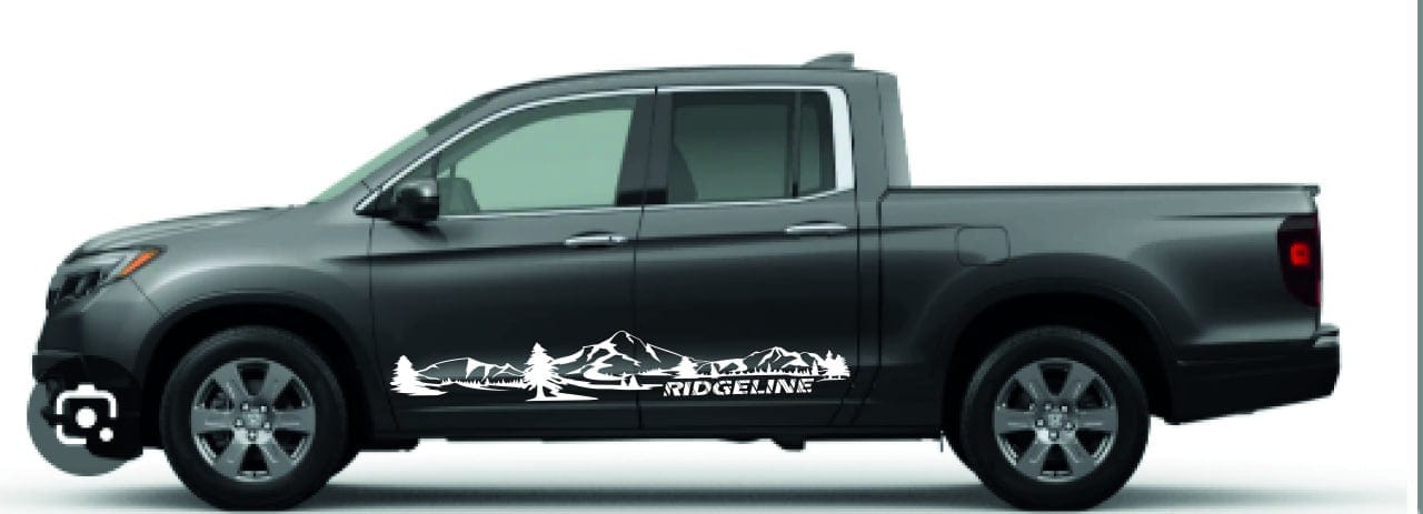 Autocollants compatibles avec Honda Ridgeline Mountain Line Design Vinyl Decal