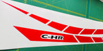 2 color Classic Design Vinyl Stripes Compatible With Toyota C-HR 2002-2022