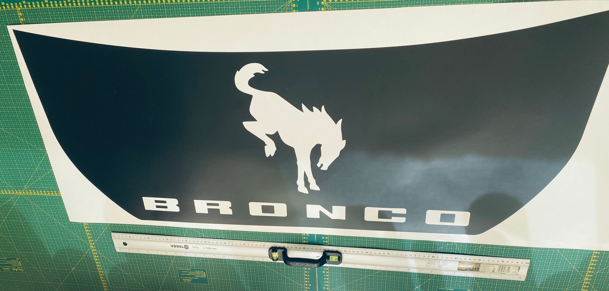 Hood Premium Vinyl Sticker Compatible With Ford Bronco 5 doors 2020-2024 Classic Design