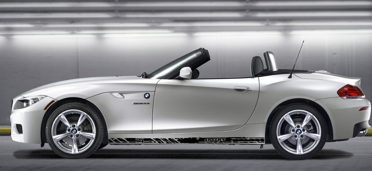 Autocollant en vinyle de qualité supérieure pour bandes de course compatibles avec BMW Z4 