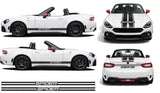White sports car with 'Spider' branding shown from multiple angles.