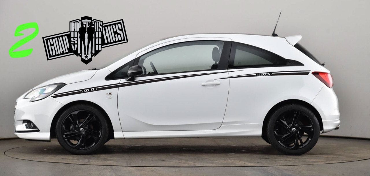Premium Vinyl Stickers Compatible with Opel Corsa Classico line Design Decorative car decals