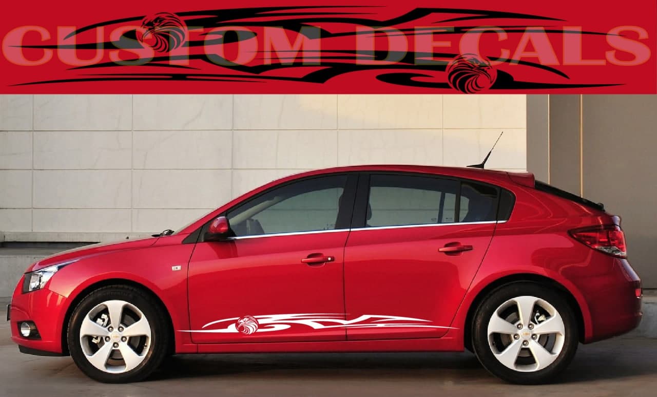 Premium Quality Stickers Compatible With Chevy Cruze Tribal Eagle Design