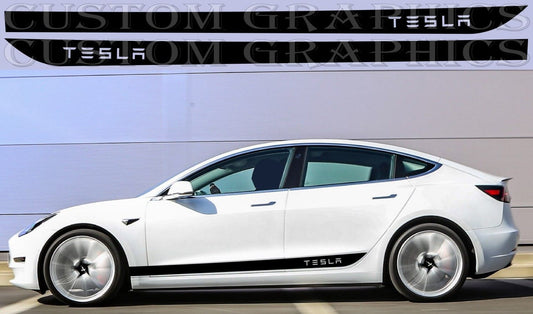 Sticker Compatible with Tesla 3 New Design Car Lovers Classico style