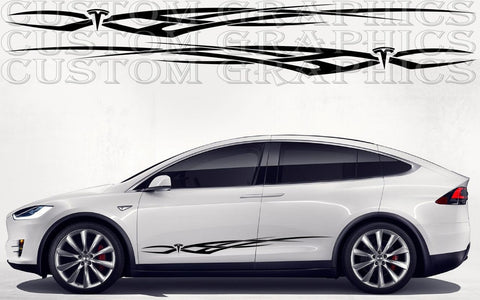 Sticker Compatible with Tesla X New Design Car Lovers Tribal style